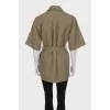 Jacket with 3/4 sleeves fitted cut