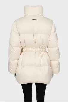 Fitted down jacket with a high neck