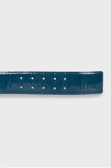 Wide belt with silver logo