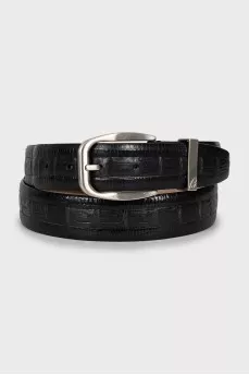 Men's crocodile leather belt