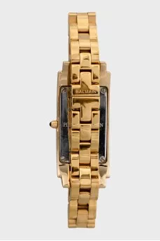 Gold watch with quartz movement