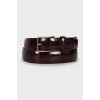 Men's embossed leather belt