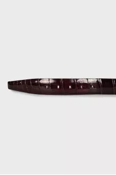Men's embossed leather belt