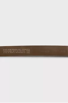 Men's embossed leather belt