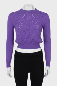 Purple Slim Fit Jumper
