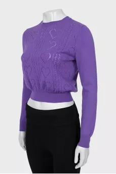 Purple Slim Fit Jumper