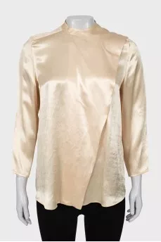 Straight blouse in golden color