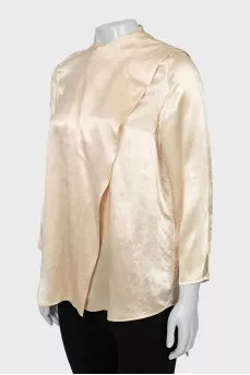 Straight blouse in golden color