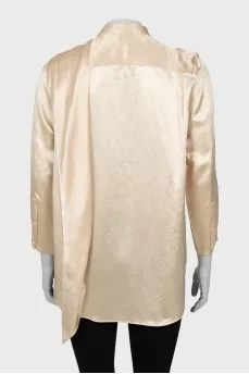 Straight blouse in golden color