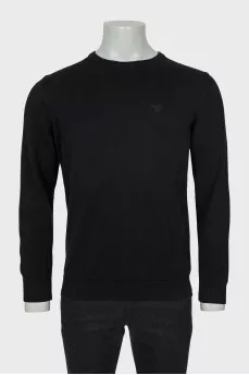 Men's black slim fit jumper