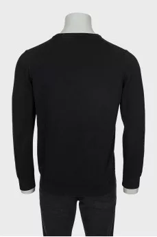 Men's black slim fit jumper