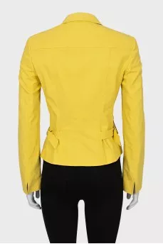 Yellow jacket with zipper