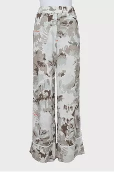 Loose-fitting trousers with print