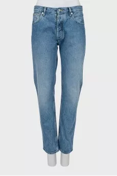 Men's blue straight fit jeans