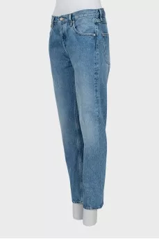 Men's blue straight fit jeans