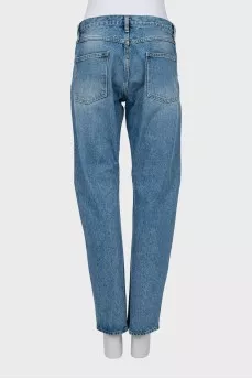 Men's blue straight fit jeans