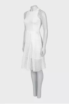 White dress with mesh bottom