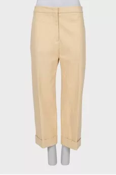 Yellow straight leg trousers