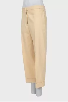 Yellow straight leg trousers