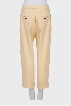 Yellow straight leg trousers