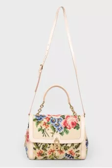 Bag with flower embroidery