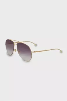 Aviator sunglasses with thin frames