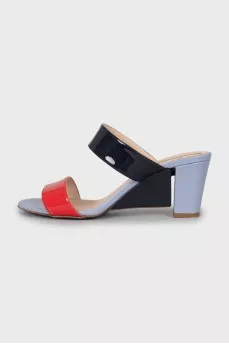 Patent leather sandals