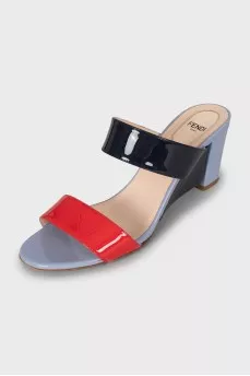 Patent leather sandals
