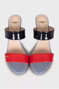 Patent leather sandals
