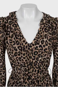 Animal Print Belted Dress