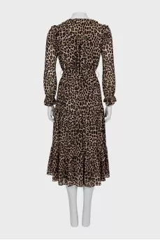 Animal Print Belted Dress