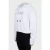 White hoodie with brand logo