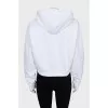 White hoodie with brand logo