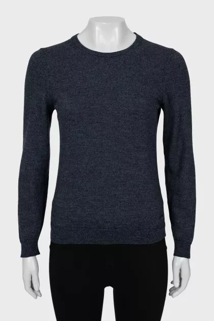 Blue wool jumper