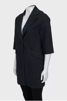 Polka Dot Jacket with 3/4 Sleeves