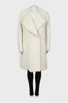 Fluffy white coat