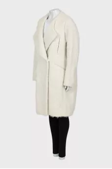 Fluffy white coat