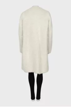 Fluffy white coat