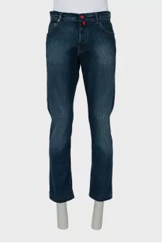 Men's jeans with distressed effect