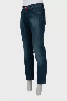 Men's jeans with distressed effect