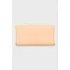 Beige leather clutch