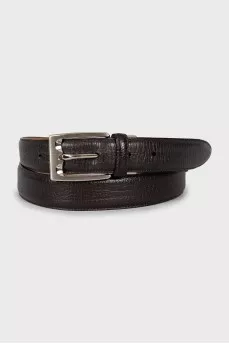 Men's brown leather belt