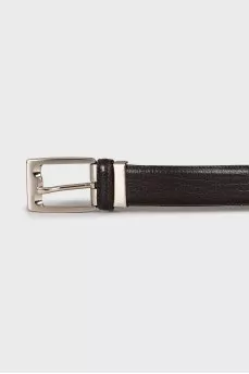 Men's brown leather belt