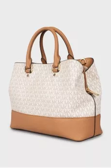 Savannah leather and canvas bag