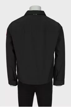 Men's black parka with tag