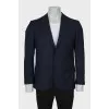 Men's single-breasted jacket in blue