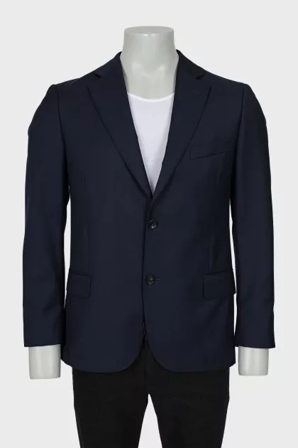 Men's single-breasted jacket in blue