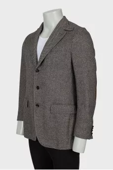 Men's wool jacket in a combination of colors