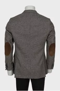 Men's wool jacket in a combination of colors