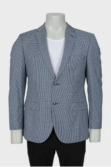 Men's fitted wool jacket